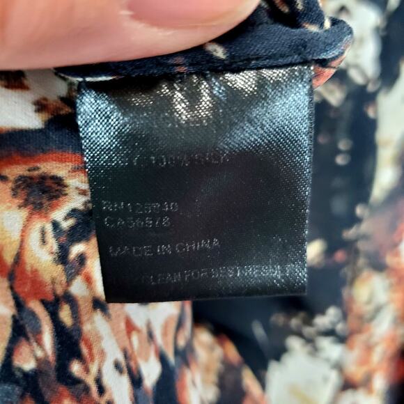 Intermix Silk Fairy Black Floral Dress Sm Asymmetric Layers Sheer Flowy Romantic - Picture 6 of 16